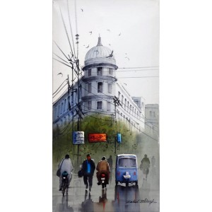 Zahid Ashraf, 12 x 24 inch, Acrylic on Canvas, Cityscape Painting, AC-ZHA-139